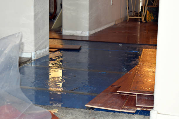 Professional Water Damage Restoration technician working in Stow, MA